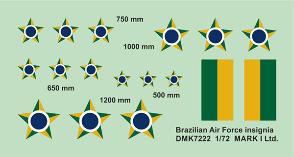 1/72 ブラジル空軍国籍マーク[マークワンモデル]