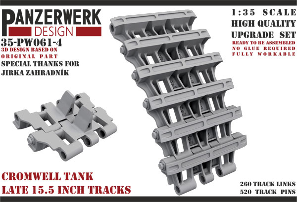 1/35 クロムウェル用・後期15.5インチ幅・可動履帯[パンツァーベルク]