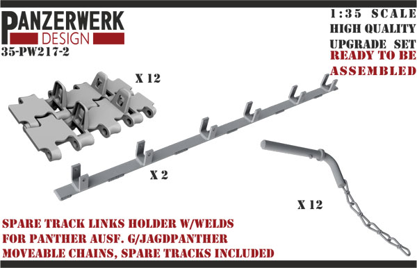 1/35 パンターG＆ヤークトパンター用予備履帯ラック＆予備履帯12枚[パンツァーベルク]