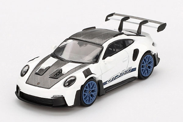 1/64 ポルシェ 911(992) GT3 RS ヴァイザッハパッケージ ホワイト w/インディゴブルー(左ハンドル)[MINI GT]