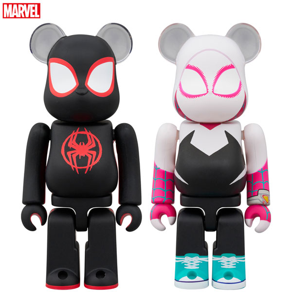 BE＠RBRICK SPIDER-MAN(Miles Morales) ＆ SPIDER-GWEN 2PCS SET[メディコム・トイ]