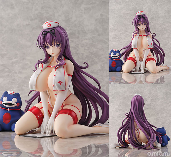 【中古】【特典】シノビマスター 閃乱カグラ NEW LINK 紫 セクシーナース ver. 1/4 完成品フィギュア (ホビーストック限定)[ホビーストック]