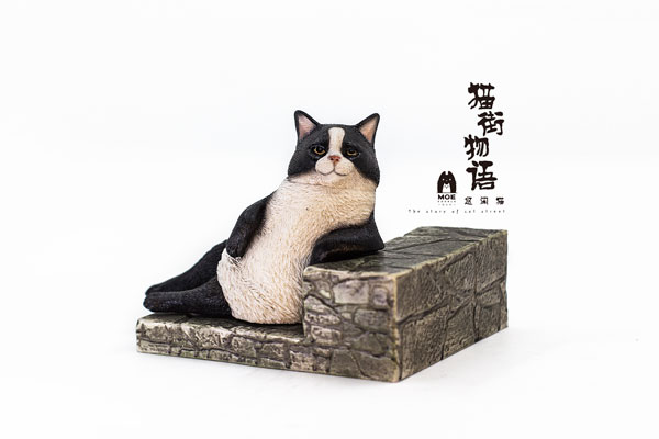 『猫街物語』 肘ついてくつろぐ猫Ver. 黒白 1/6 完成品フィギュア[WE ART DOING]