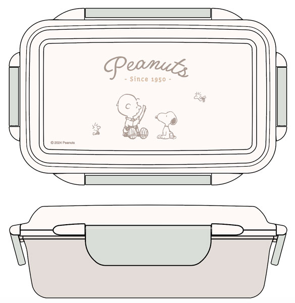 「PEANUTS」 ランチボックス PCD-500 (仕切付)[オーエスケー]