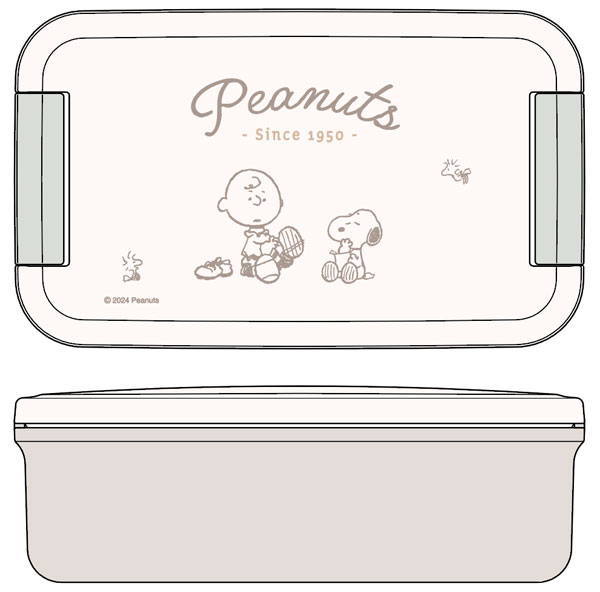 「PEANUTS」 ランチボックス PC-550D (仕切付)[オーエスケー]