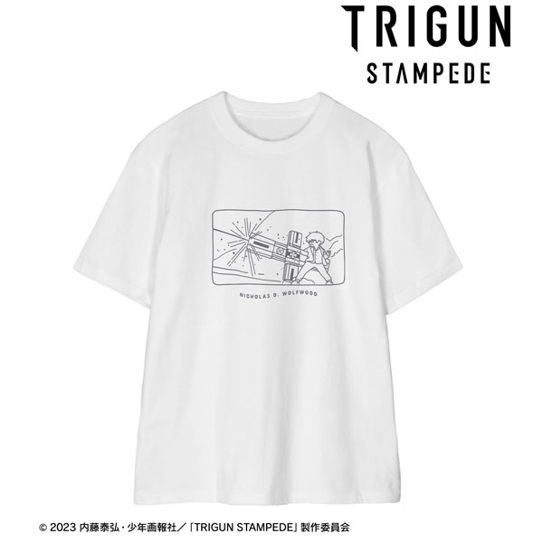 TVアニメ「TRIGUN STAMPEDE」 ニコラス・D・ウルフウッド ゆるコマ Tシャツ メンズ S[アルマビアンカ]