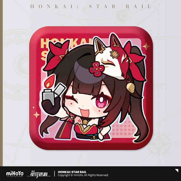 崩壊：スターレイル パムの展示館シリーズ スクエア缶バッチ 花火[miHoYo]