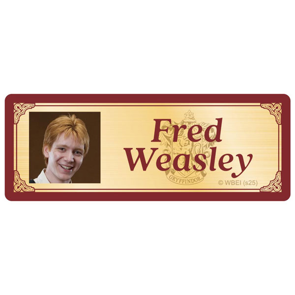 ハリーポッター ネームプレート Fred Weasley[ムービック]