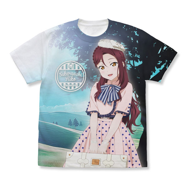 ラブライブ！サンシャイン！！ 描き下ろし 桜内梨子 フルグラフィックTシャツ ソロコンサートver./WHITE-L[コスパ]