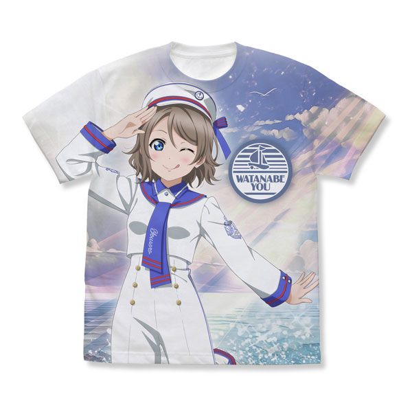 ラブライブ！サンシャイン！！ 描き下ろし 渡辺曜 フルグラフィックTシャツ ソロコンサートver./WHITE-S[コスパ]