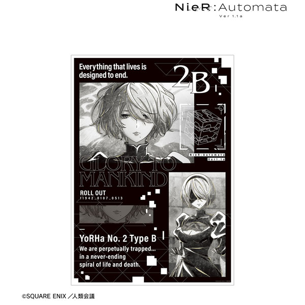 アニメ「NieR：Automata Ver1.1a」 2B Ani-Art BLACK LABEL A3マット加工ポスター[アルマビアンカ]