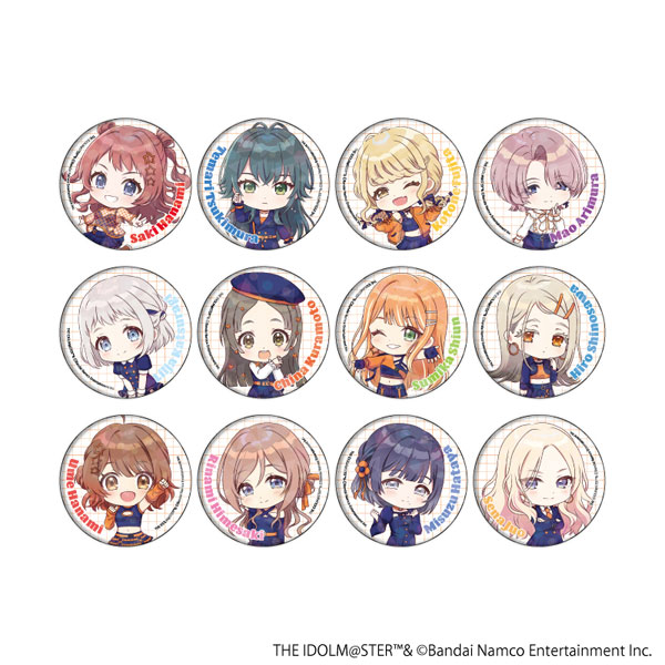 ホログラム缶バッジ(57mm)「学園アイドルマスター」02/シミラールック衣装ver.(ミニキャライラスト) 12個入りBOX[A3]