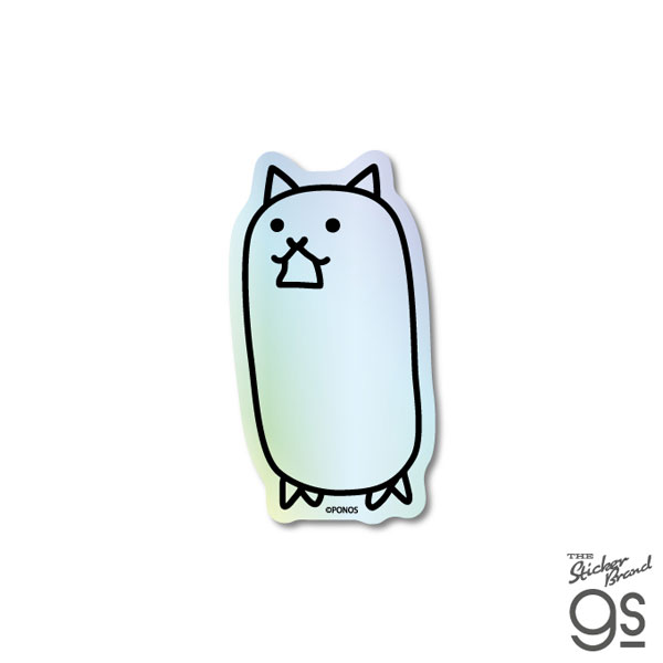 NYA-002 にゃんこ大戦争 ホログラムステッカー タンクネコ[ゼネラル