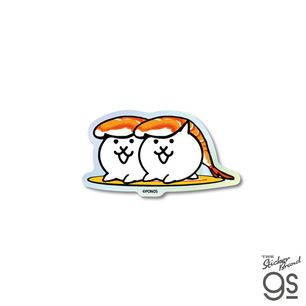 NYA-021 にゃんこ大戦争 ホログラムステッカー ねこ寿司
