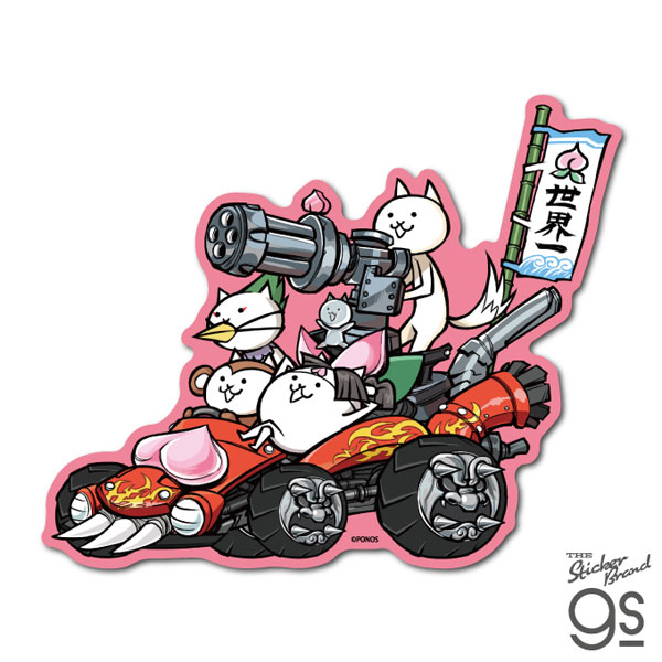 NYA-027 にゃんこ大戦争 ビッグサイズステッカー 爆走兄弟ピーチ