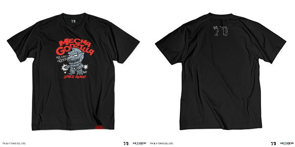 ゴジラ 70周年記念 昭和シリーズ シーンイラスト Tシャツ 3(メカゴジラ) ブラック M[AIR TWOKYO]《在庫切れ》