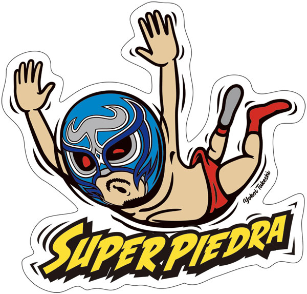 ”SUPER PIEDRA”PVCステッカー(大)[バッタ屋 by STAYMELLOW]