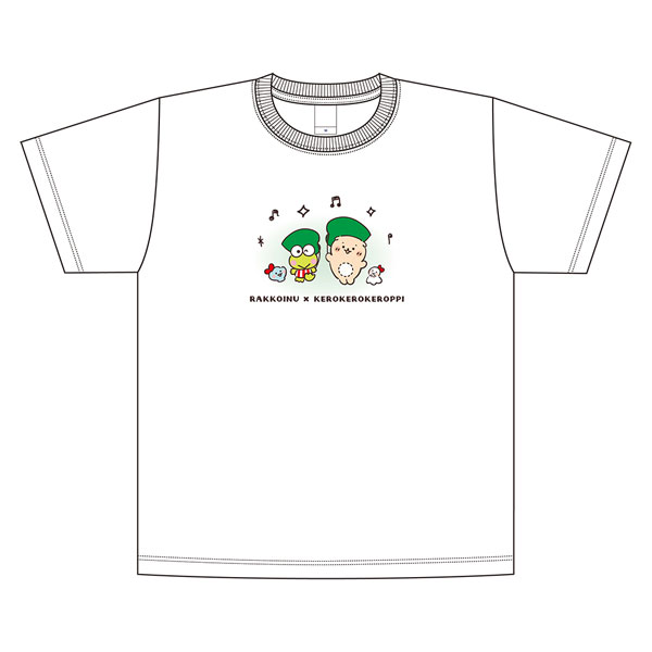 しろたん × はぴだんぶい Tシャツ / けろけろけろっぴ(Mサイズ)[キャラバン]