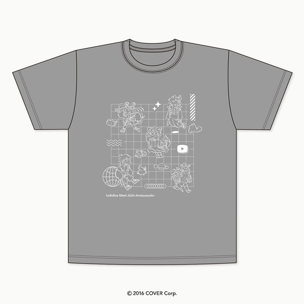 「hololive Meet 2024」デフォルメイラストTシャツ(グレー/XL)[Tokyo Otaku Mode]