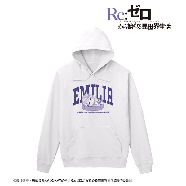 Re：ゼロから始める異世界生活 エミリア ちびころ パーカー レディース XL[アルマビアンカ]《在庫切れ》