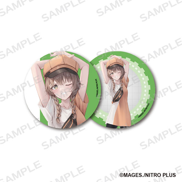 STEINS；GATE 76mm缶バッジ2個セット 描きおろし 阿万音鈴羽[アイライツ]