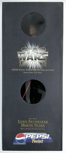 【中古】PEPSI TWIST “STAR WARS” COLLECTION SOUND BIG CAP SETS No.1 LUKE SKYWALKER DARTH VADER REAL SOUND SYSTEM FIGURE[ペプシ]