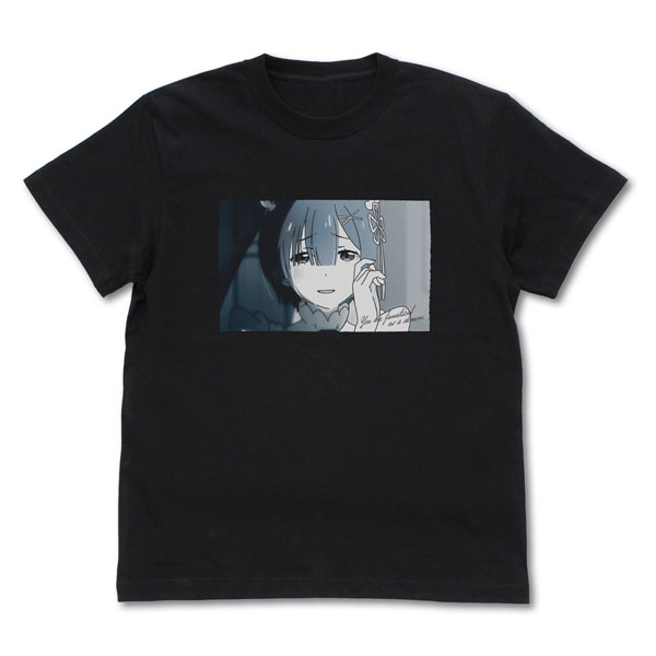 Re：ゼロから始める異世界生活 鬼がかってますね フォト Tシャツ/BLACK-S[コスパ]