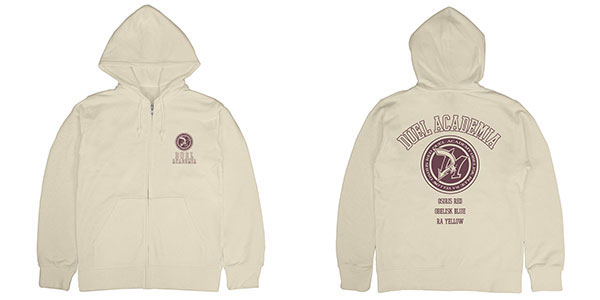 遊☆戯☆王デュエルモンスターズGX デュエルアカデミア エンブレムカレッジ ジップパーカー/LIGHT BEIGE-XXL[コスパ]