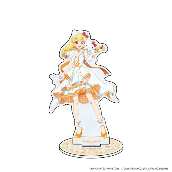 ホログラムアクリルスタンド「アイカツ！シリーズ×サンリオキャラクターズ」01/星宮いちご×ハローキティ(等身イラスト)[A3]