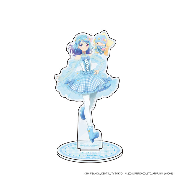 ホログラムアクリルスタンド「アイカツ！シリーズ×サンリオキャラクターズ」05/湊みお×リトルツインスターズ(等身イラスト)[A3]