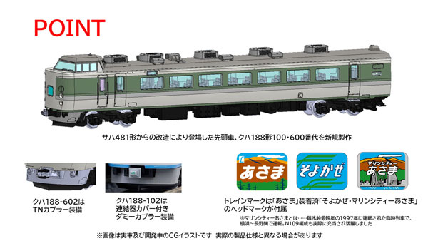 98596 JR 189系特急電車(長野総合車両所・N109編成・あさま)基本セット(5両)[TOMIX]