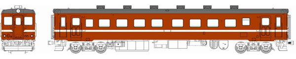 TW-K22C-M キハ22羽幌炭鉱色(6個ベンチレーター)動力付[トラムウェイ]