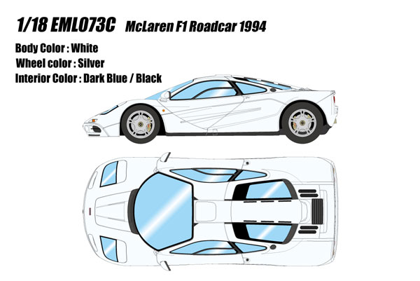 1/18 マクラーレン F1 ロードカー 1994 ホワイト[メイクアップ]
