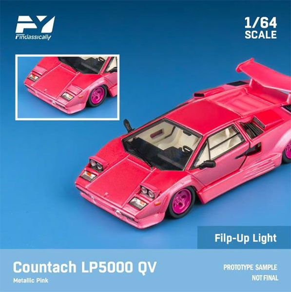 1/64 Lamborghini Countach Lp5000 QV Metallic pink[Finclassically]