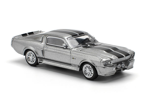 1/64 1967 SHELBY MUSTANG GT500 - GREY/BLACK[POP RACE]