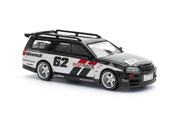 1/64 NISSAN STAGEA SIM0N’S GARAGE #62 BLACK[POP RACE]