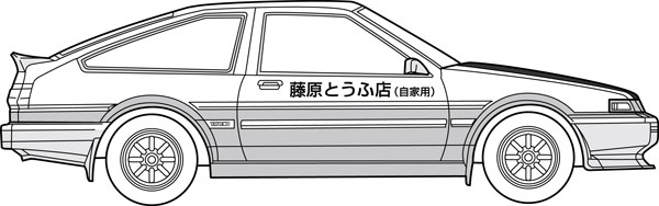 1/24 頭文字Dシリーズ No.019 トレノAE86 カーボンボンネット藤原拓海 プラモデル[フジミ模型]《０１月予約》