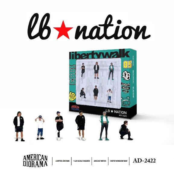 1/64 フィギュア LB Nation 6個セット[アメリカン・ジオラマ]