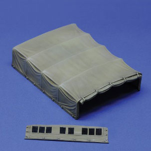 1/35 WWII Sd.Kfz.9 18t重ハーフトラック FAMO用キャンバスカバー パート2[ロイヤルモデル]