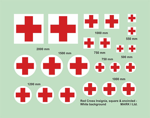 1/72 赤十字マーク (車両・航空機用)[マークワンモデル]