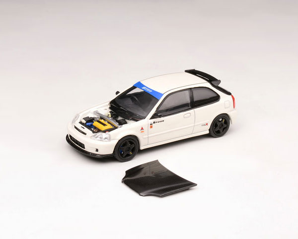 1/64 Honda Civic Type R(EK9) Spoon-チャンピオンシップホワイト[MOTORHELIX]《０８月仮予約》