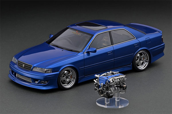 1/18 VERTEX JZX100 Chaser Blue Metallic With Engine[イグニッションモデル]