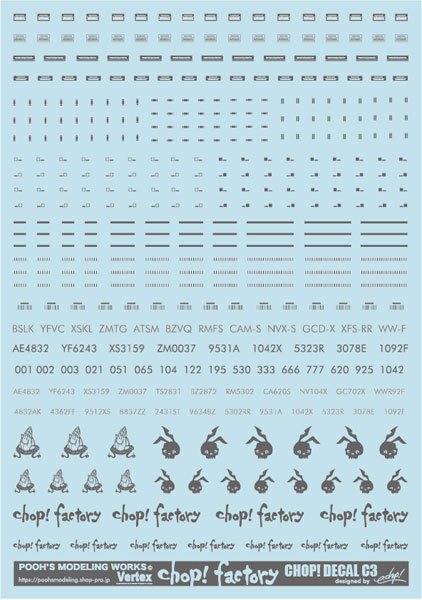 チョップデカールC3 ダークグレー[プーズモデリングワークス]