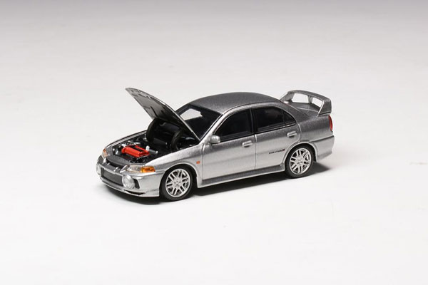 1/64 Mitsubishi Lancer Evolution IV STEEL SILVER METALLIC[MOTORHELIX]