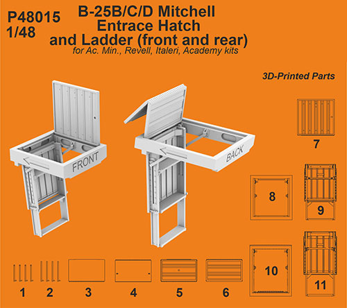1/48 米・B-25B/C/Dミッチェル用前後昇降口＆ハシゴ[CMK]