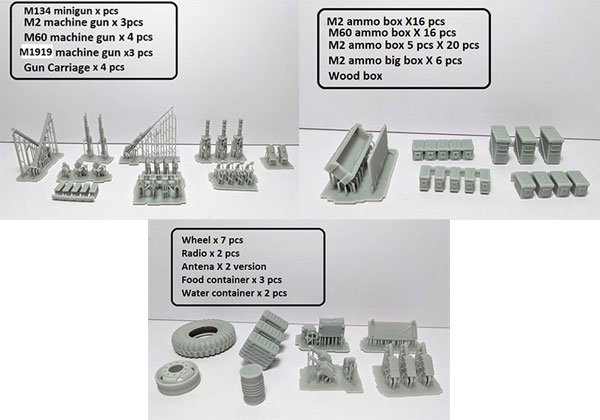 1/35 米・ガントラック・アクセサリー レジンキット[ベトナムホビーリンク]