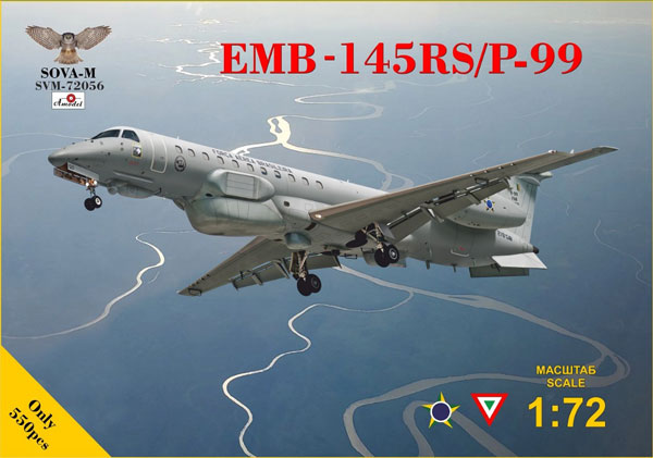 1/72 EMB-145RS/R-99 リモートセンシング機 “メキシコ/ブラジル” プラモデル[SOVA-M]