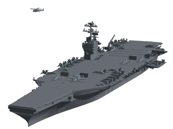 1/2000 CVN-73 米空母ジョージワシントン プラモデル[エイチエムエー]