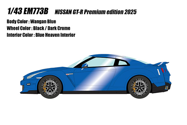 1/43 NISSAN GT-R Premium edition 2025 ワンガンブルー[メイクアップ]