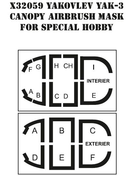 1/32 Yak-3 塗装マスクシール(スペシャルホビー用)[MHモデルズ]